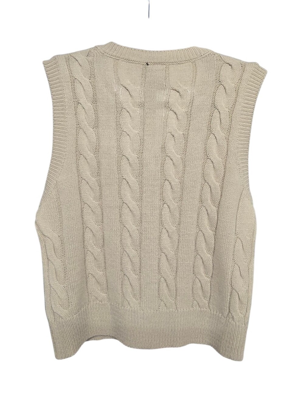 Iets Frans Beige V-Neck Sweater Vest Sz Medium Urban Outfitters - Picture 3 of 7